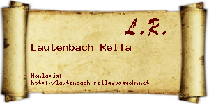 Lautenbach Rella névjegykártya